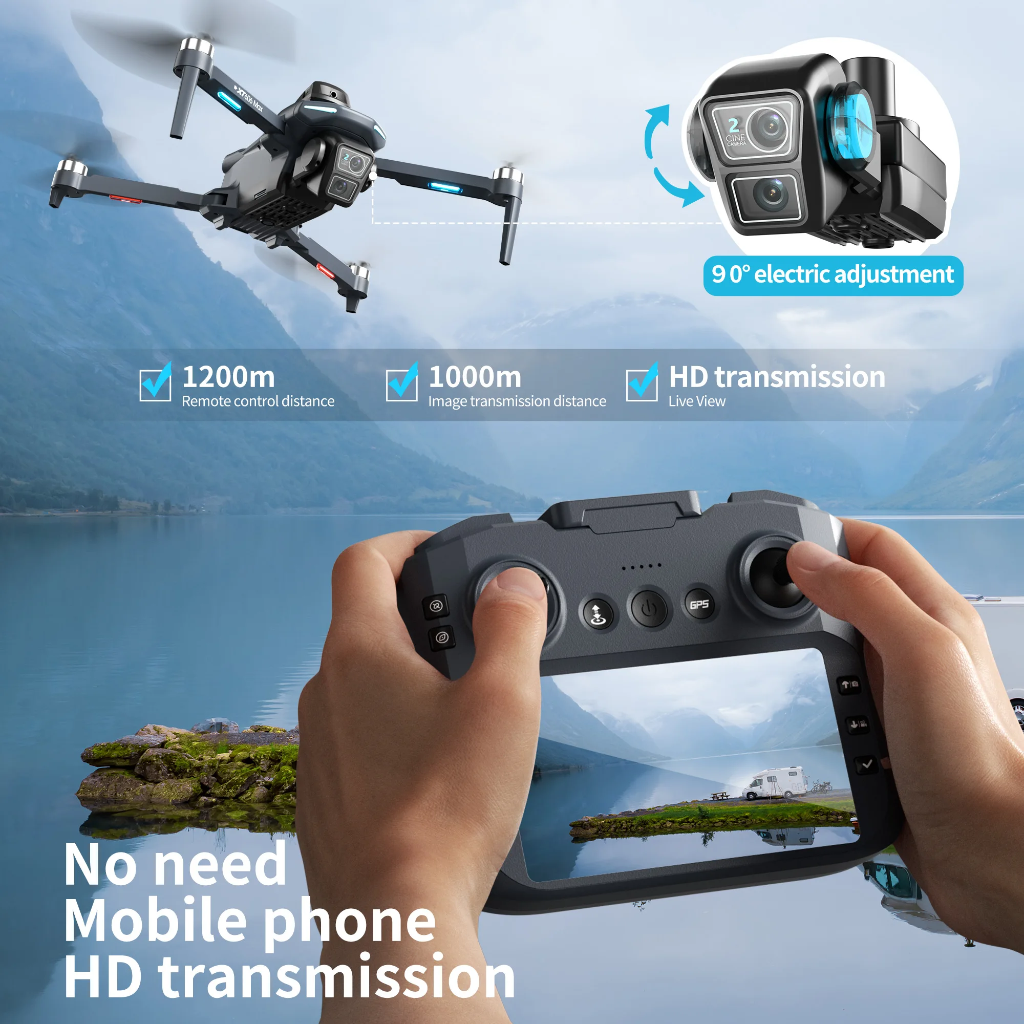 Lenovo XT606 MAX GPS Drone 4k  - Drone Kit Long Range recensie en prijs