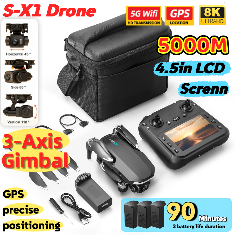 S-X1 MAX GPS Drone with 3-Axis - Drone Kit Long Range recensie en prijs
