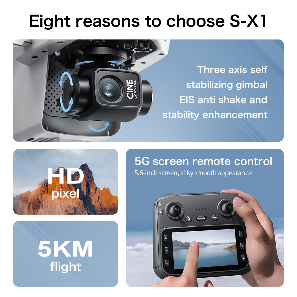 S-X1 MAX GPS Drone with 3-Axis - Drone Kit Long Range recensie en prijs