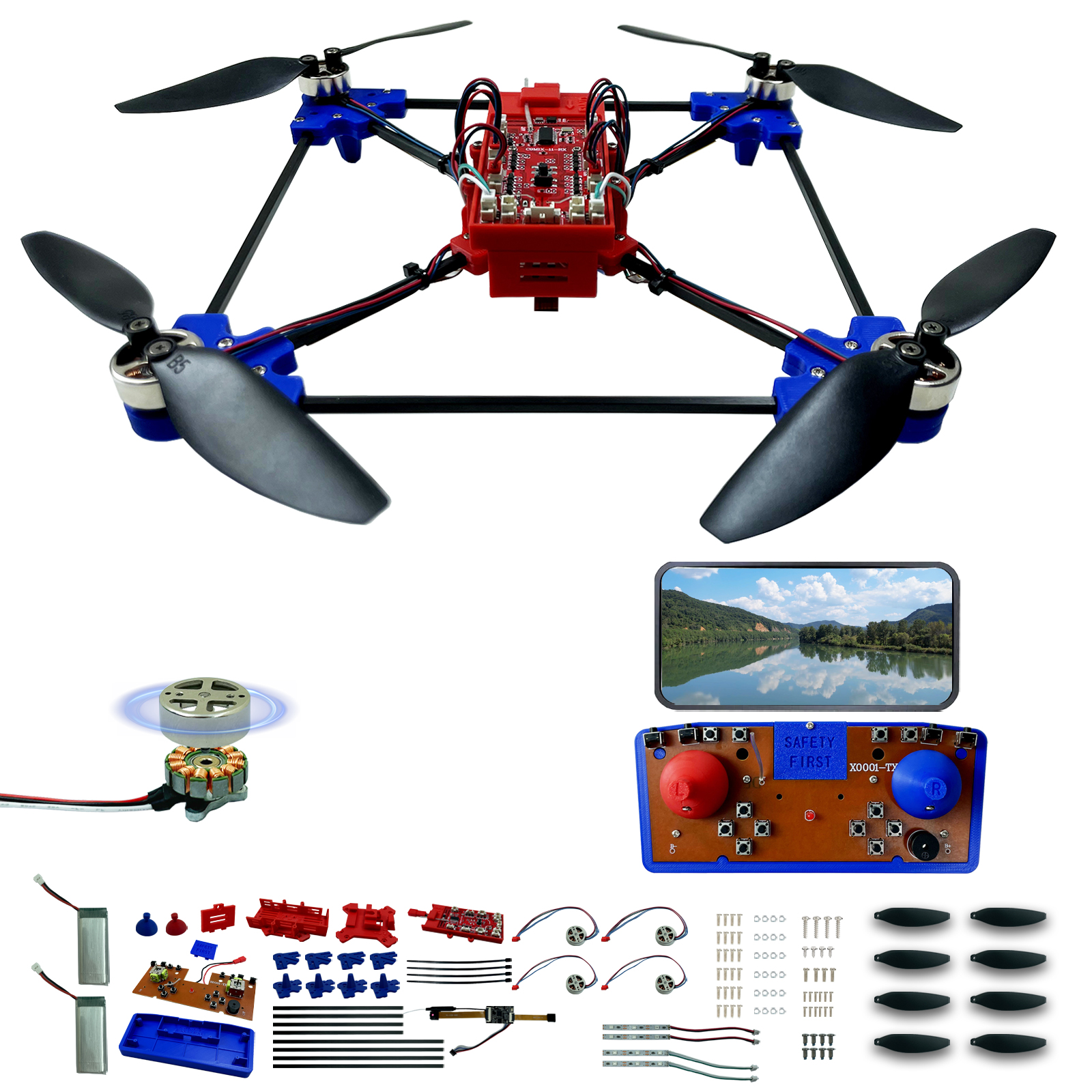 Drone Quadcopter DIY Kit Uniqu - Drone Kit Build Yourself recensie en prijs