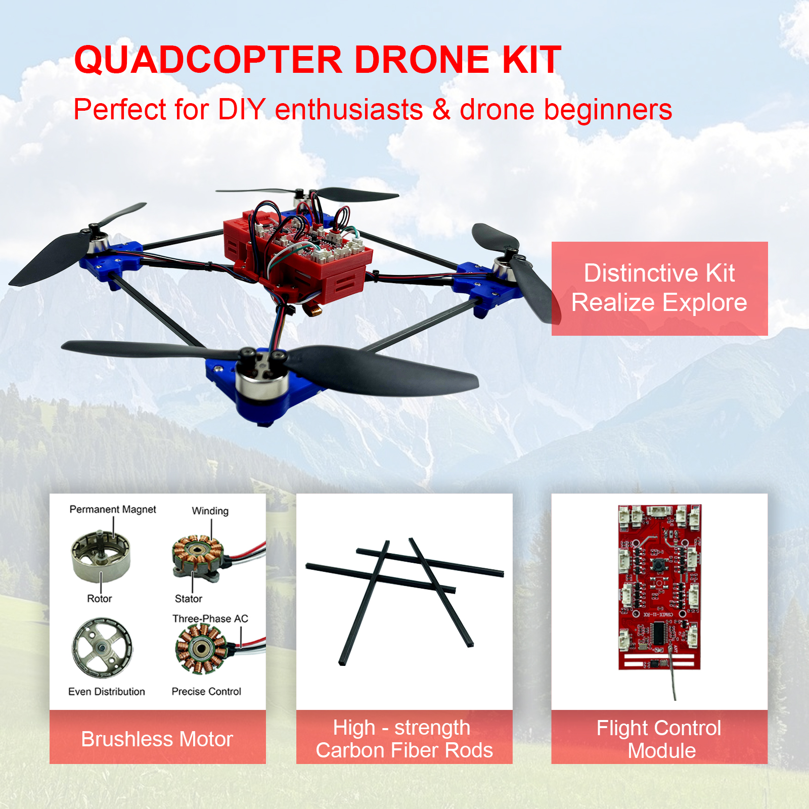 Drone Quadcopter DIY Kit Uniqu - Drone Kit Build Yourself recensie en prijs